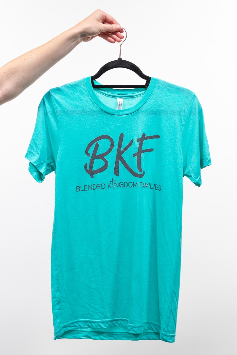 BKF T-Shirt Teal w/ Grey Print