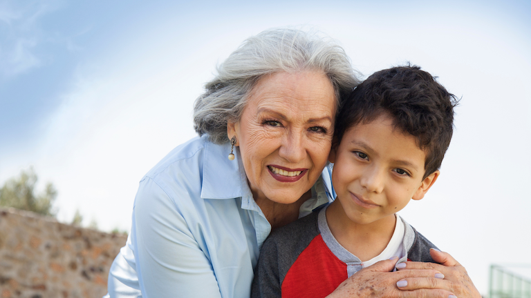 Grandmother and her grandson