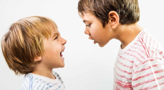 Sibling rivalry between two young boys